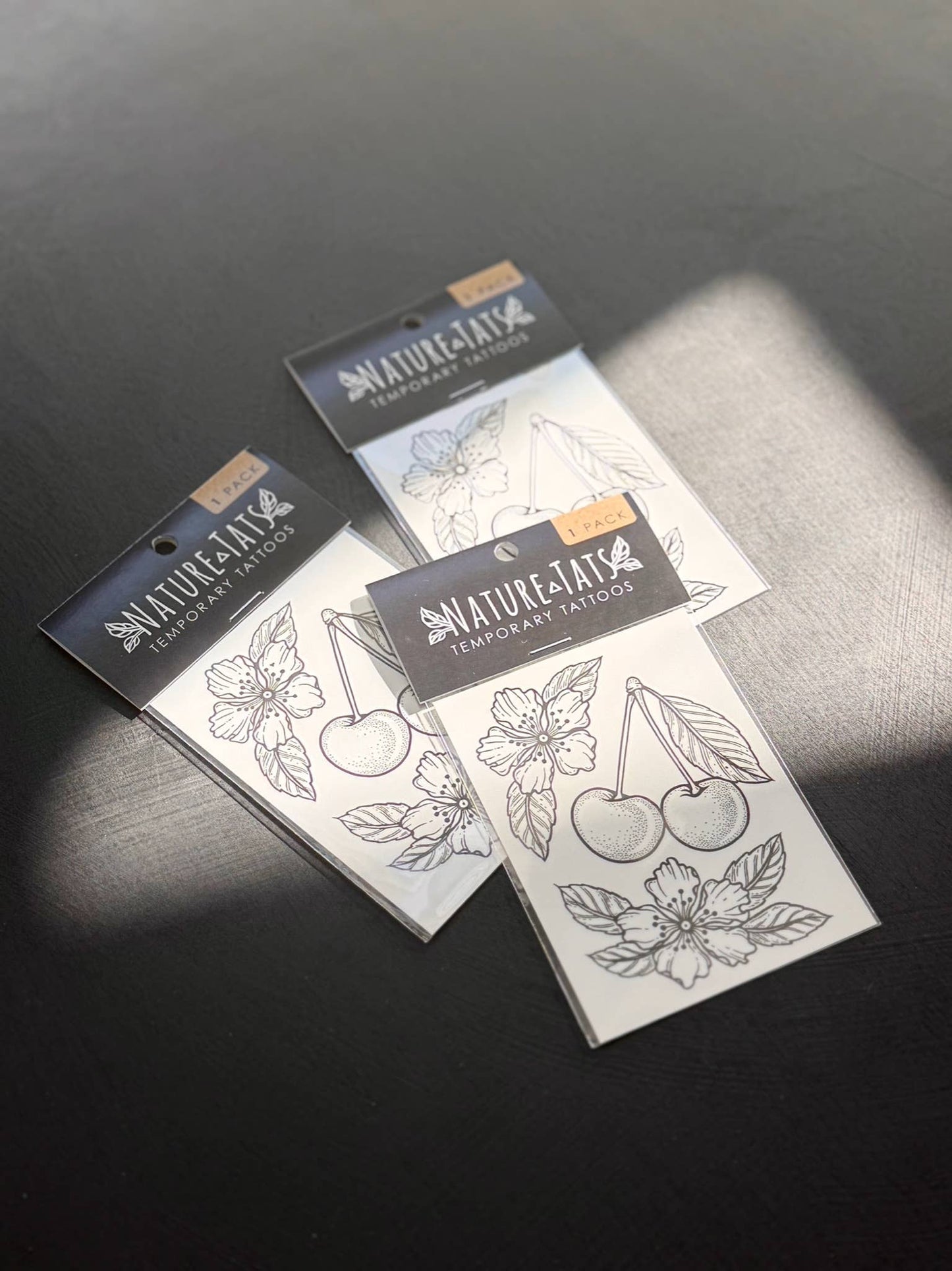 Cherry Flower Temporary Tattoo