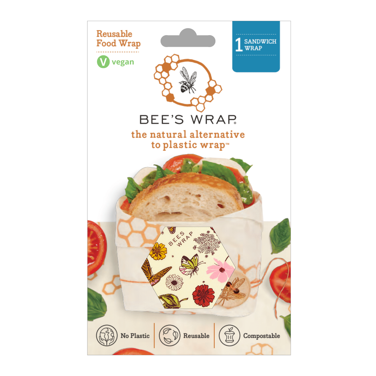 Sandwich Wrap - Meadow Magic, Vegan Wax