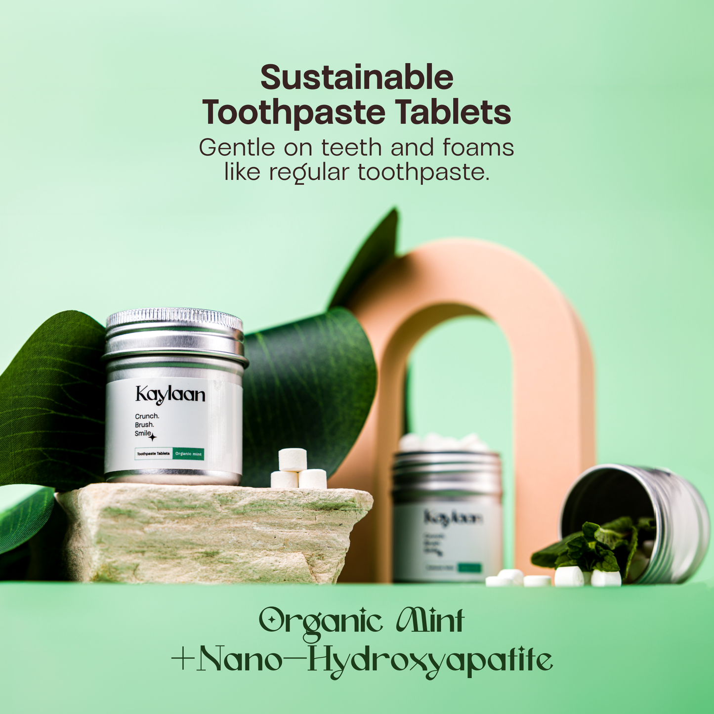 Kaylaan – Fluoride-Free Toothpaste Tablets | Mint | 90 Count