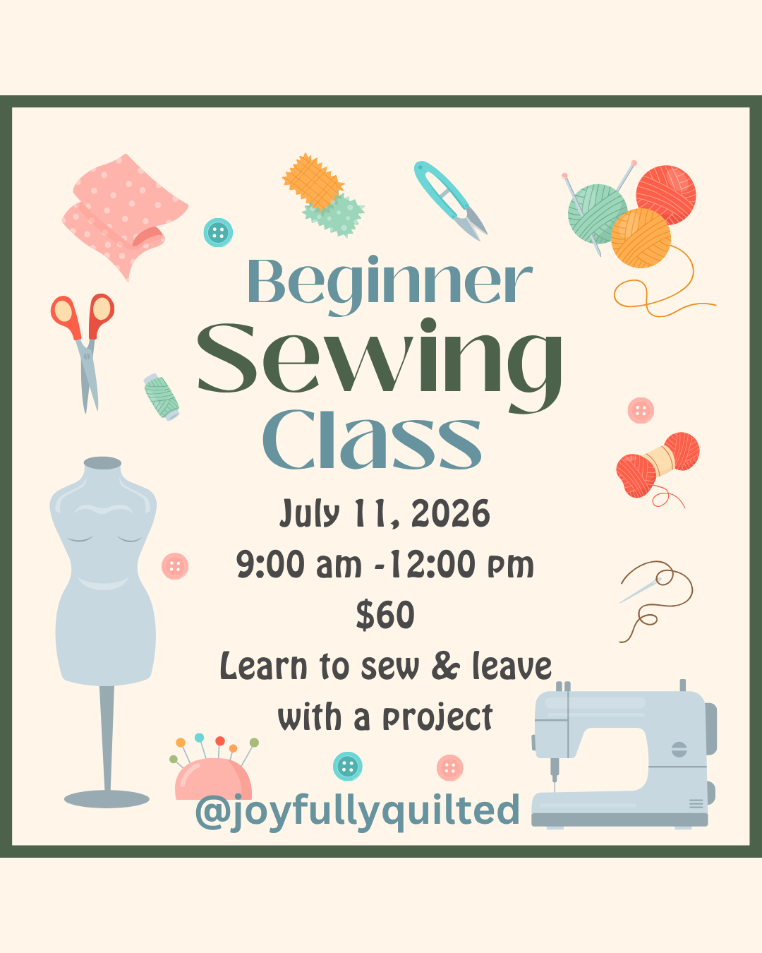 Sewing Class 7/11