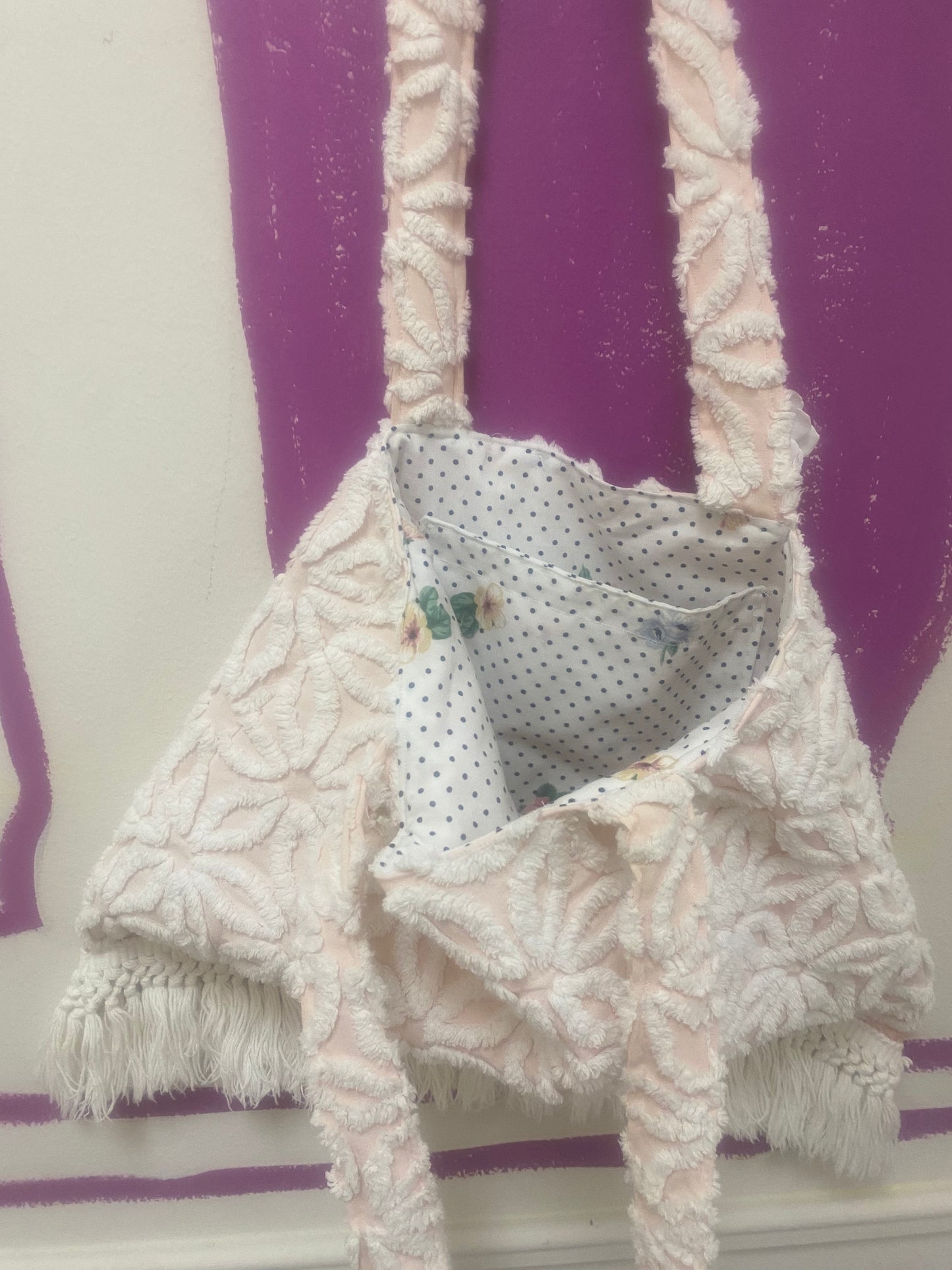 Chenille Triangle Tote