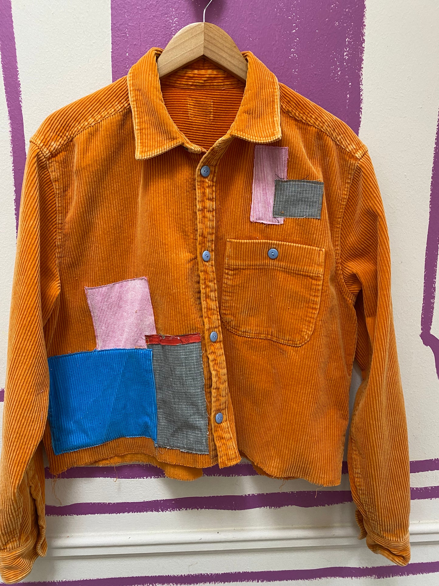 Orange Corduroy Patchwork
