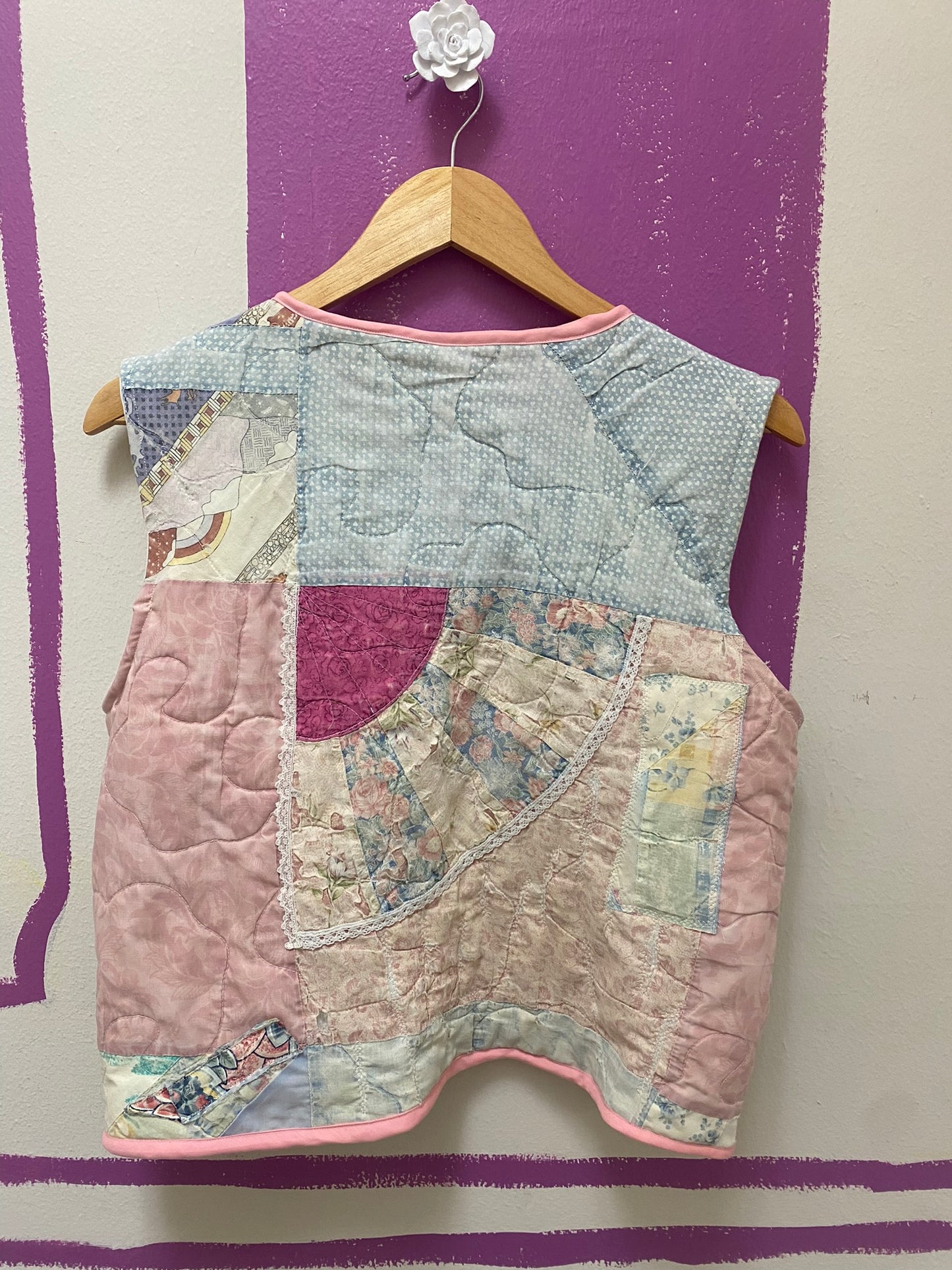 Tattered Upcyled Quilt Vest