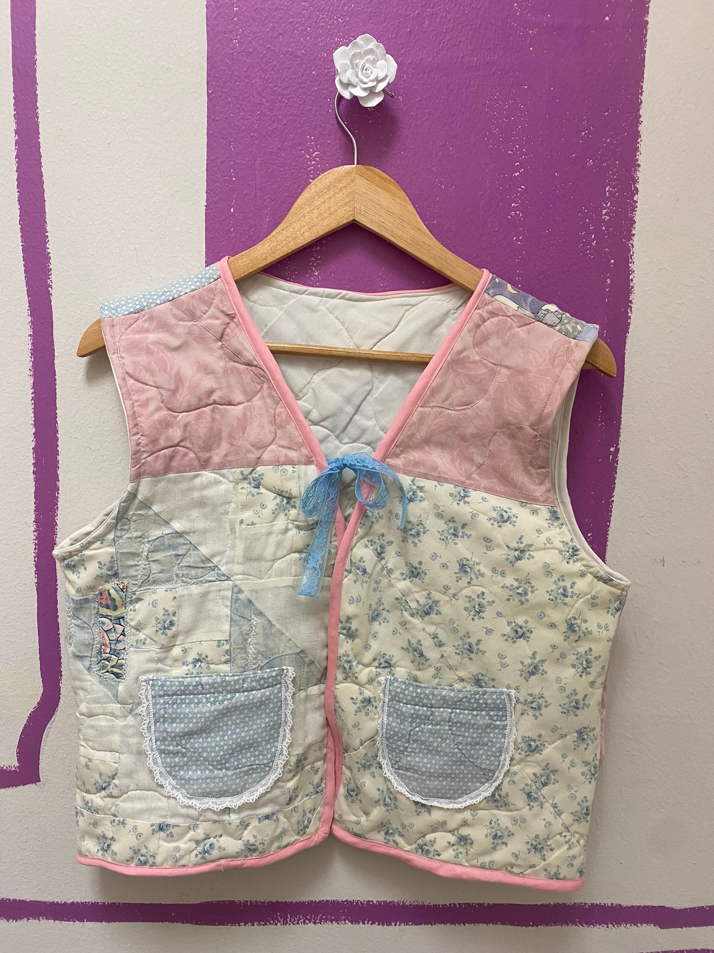 Tattered Upcyled Quilt Vest