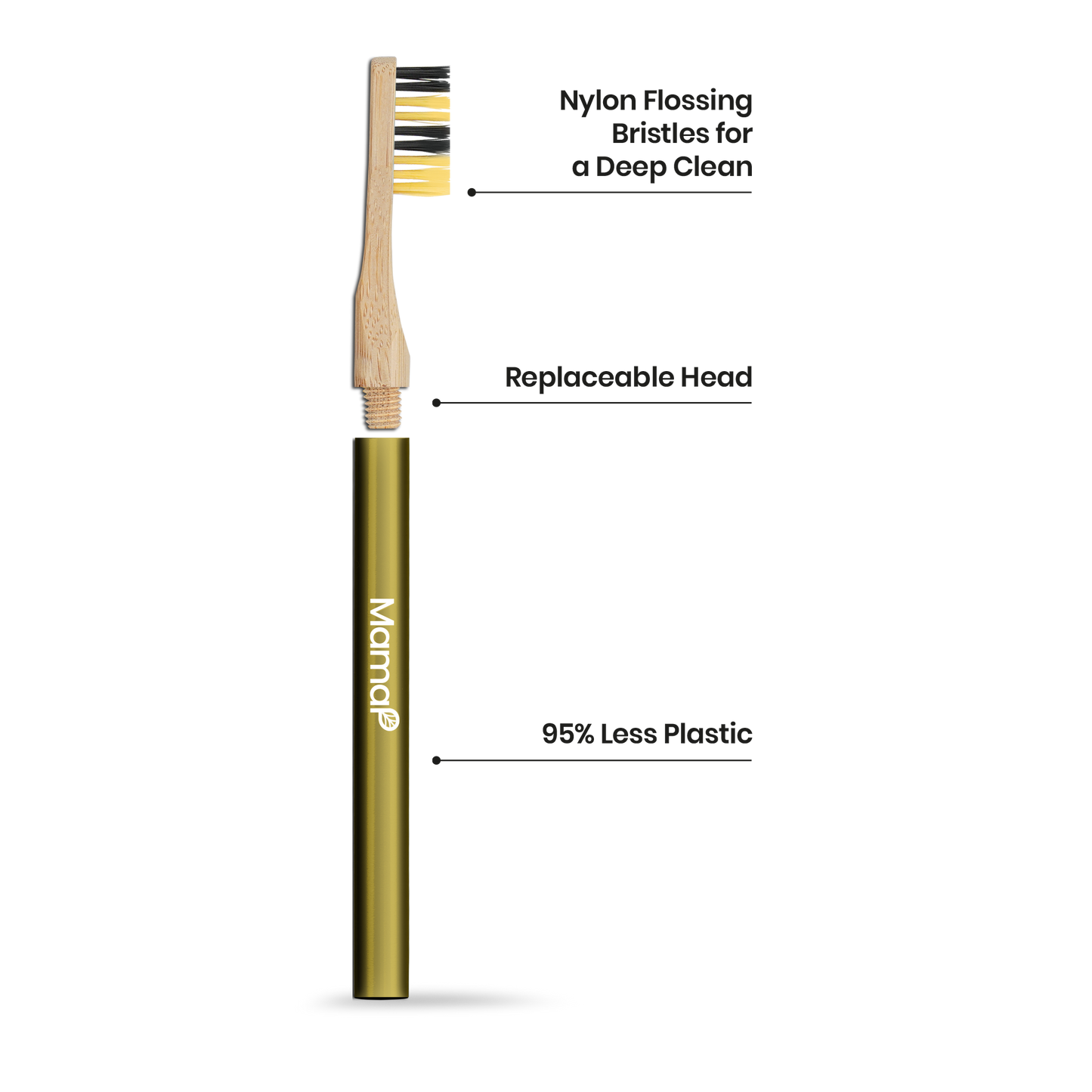 Revolve Aluminum Toothbrush + 1 Replaceable Head Bee