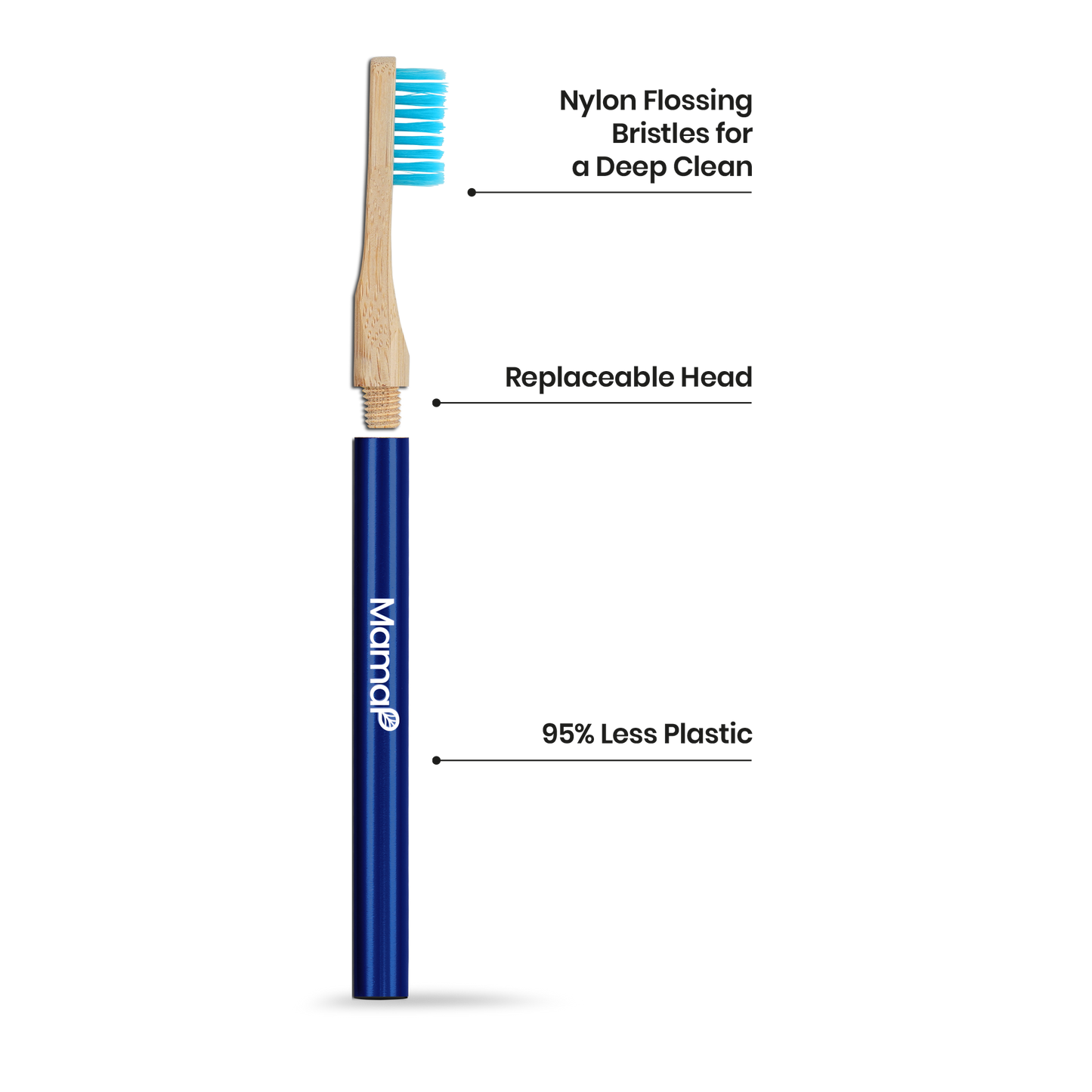 Revolve Aluminum Toothbrush + 1 Replaceable Head Ocean