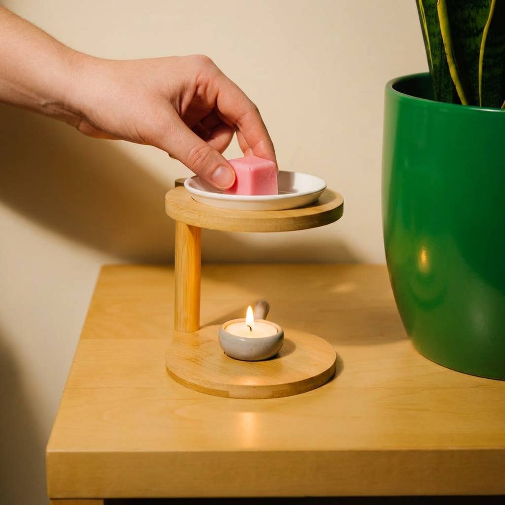 Bamboo Wax Melt Burner