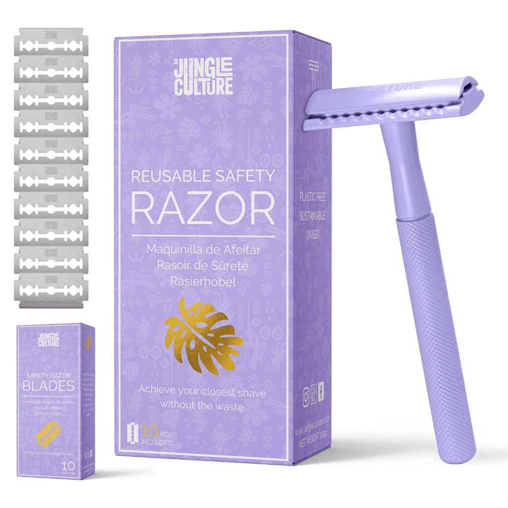 Safety Razor for Women & Men, Reusable Metal Razors (Unisex)