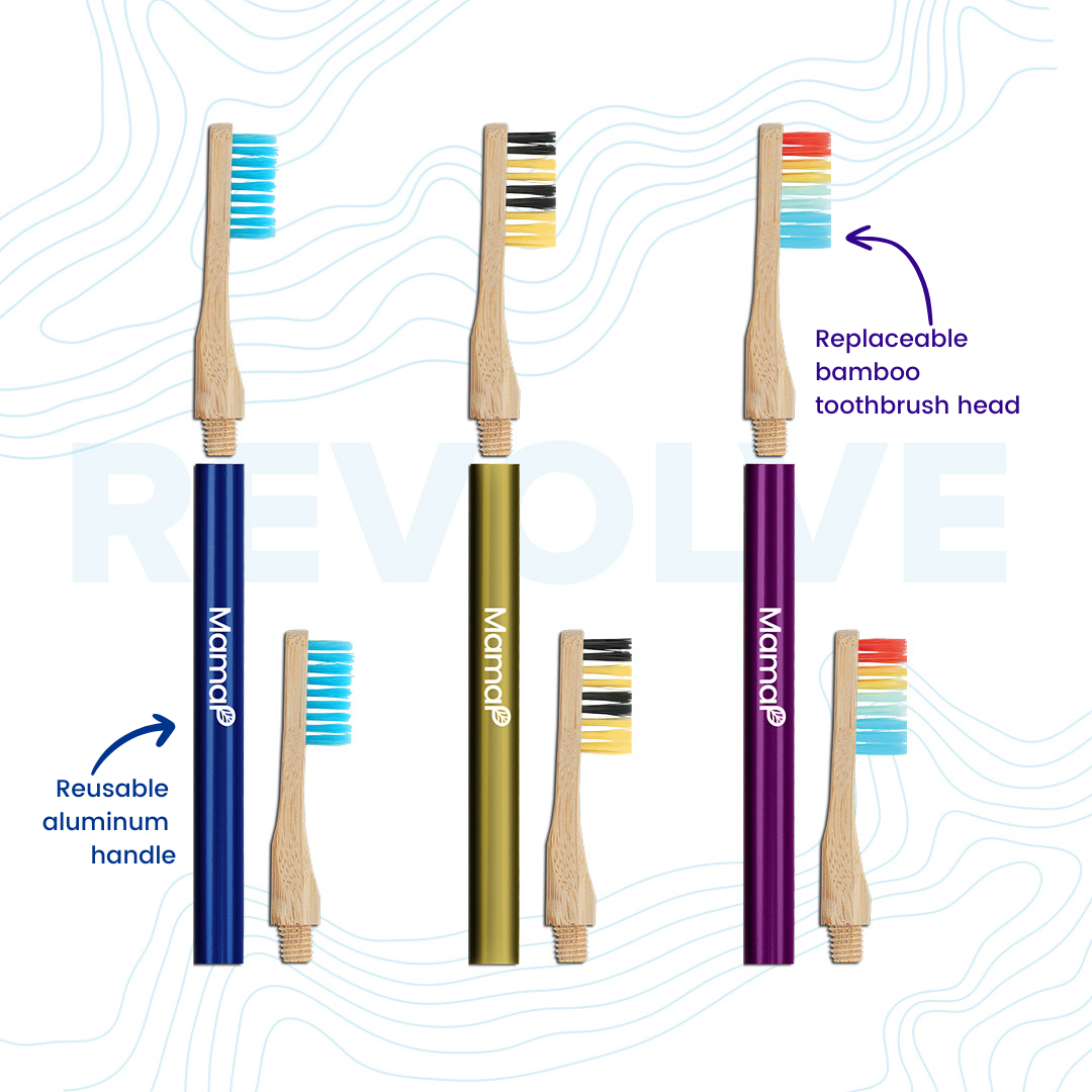Revolve Aluminum Toothbrush + 1 Replaceable Head Bee