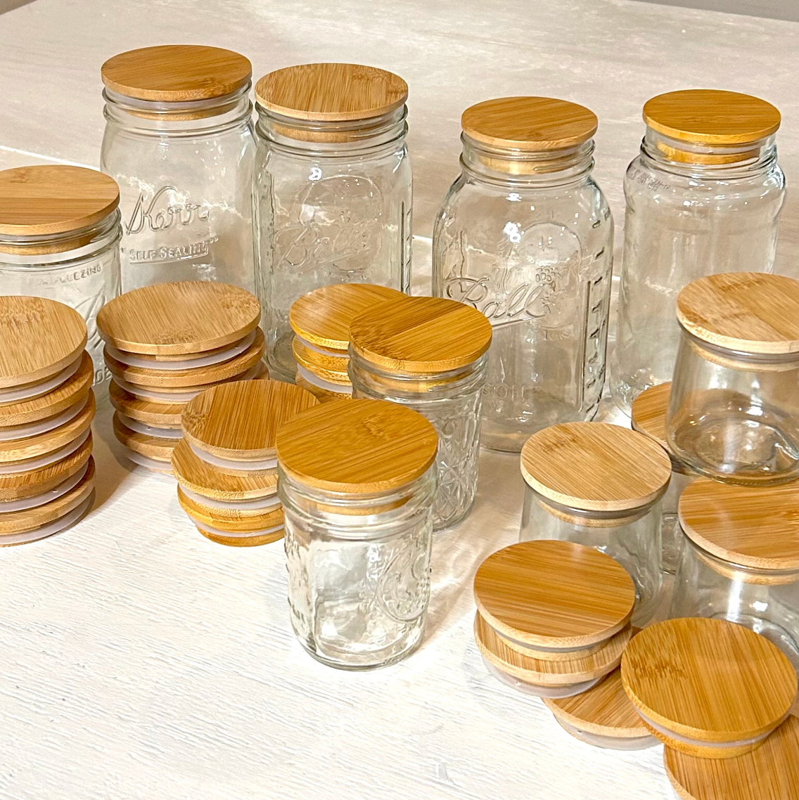 Bamboo Mason Jar Lid | Standard Mouth | Fall Canning