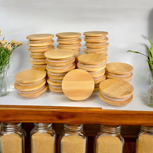 Bamboo Mason Jar Lid | Standard Mouth | Fall Canning