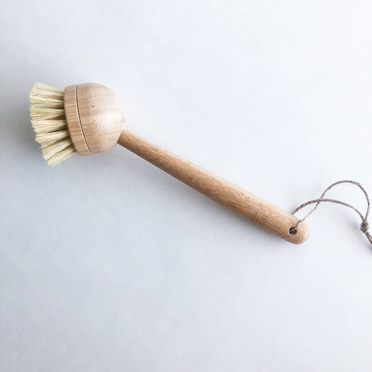 Natural Bamboo Sisal Dish Brush With Replaceable Head