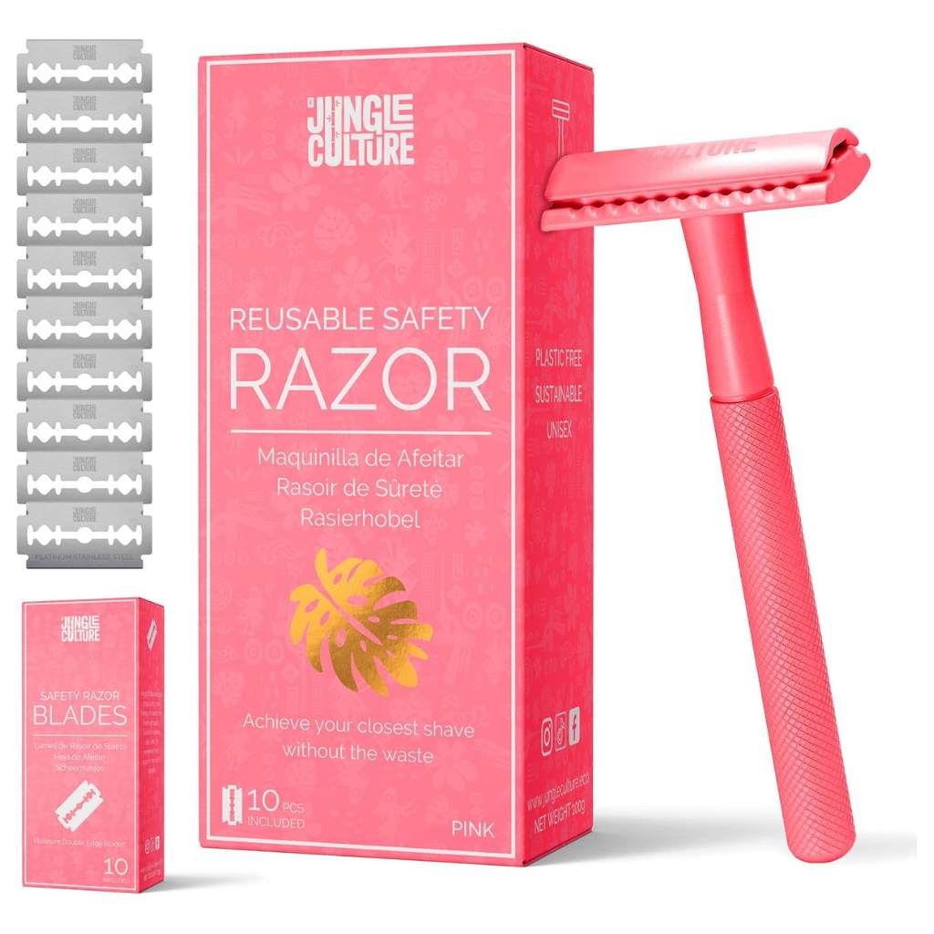 Safety Razor for Women & Men, Reusable Metal Razors (Unisex)