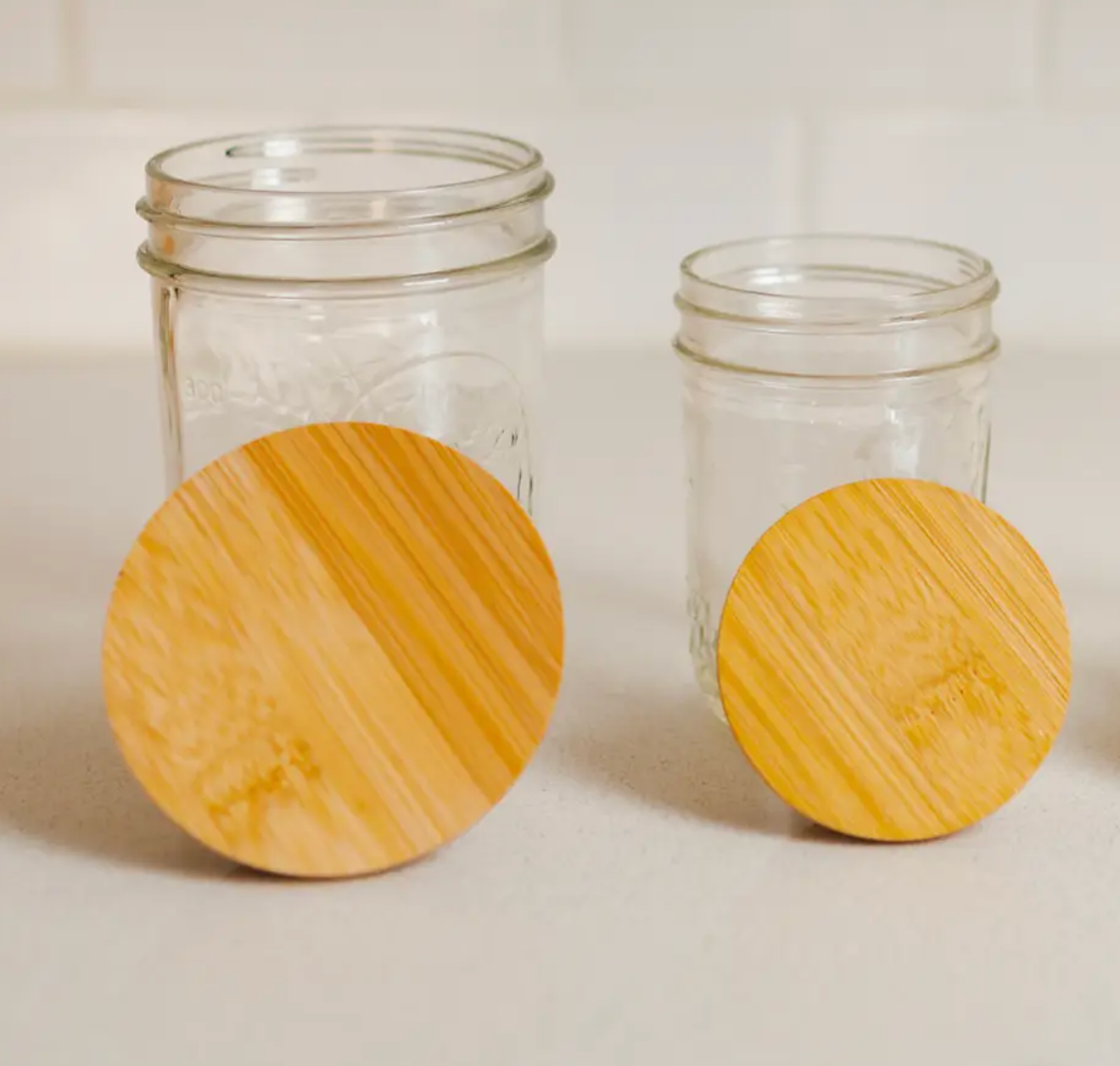 Bamboo Mason Jar Lid | Standard Mouth | Fall Canning