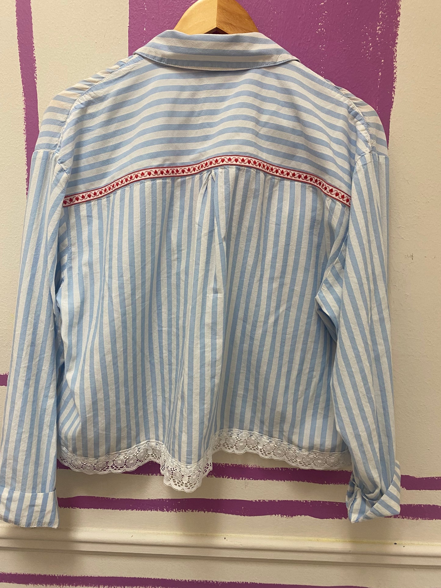 Blue Stripe Red Heart