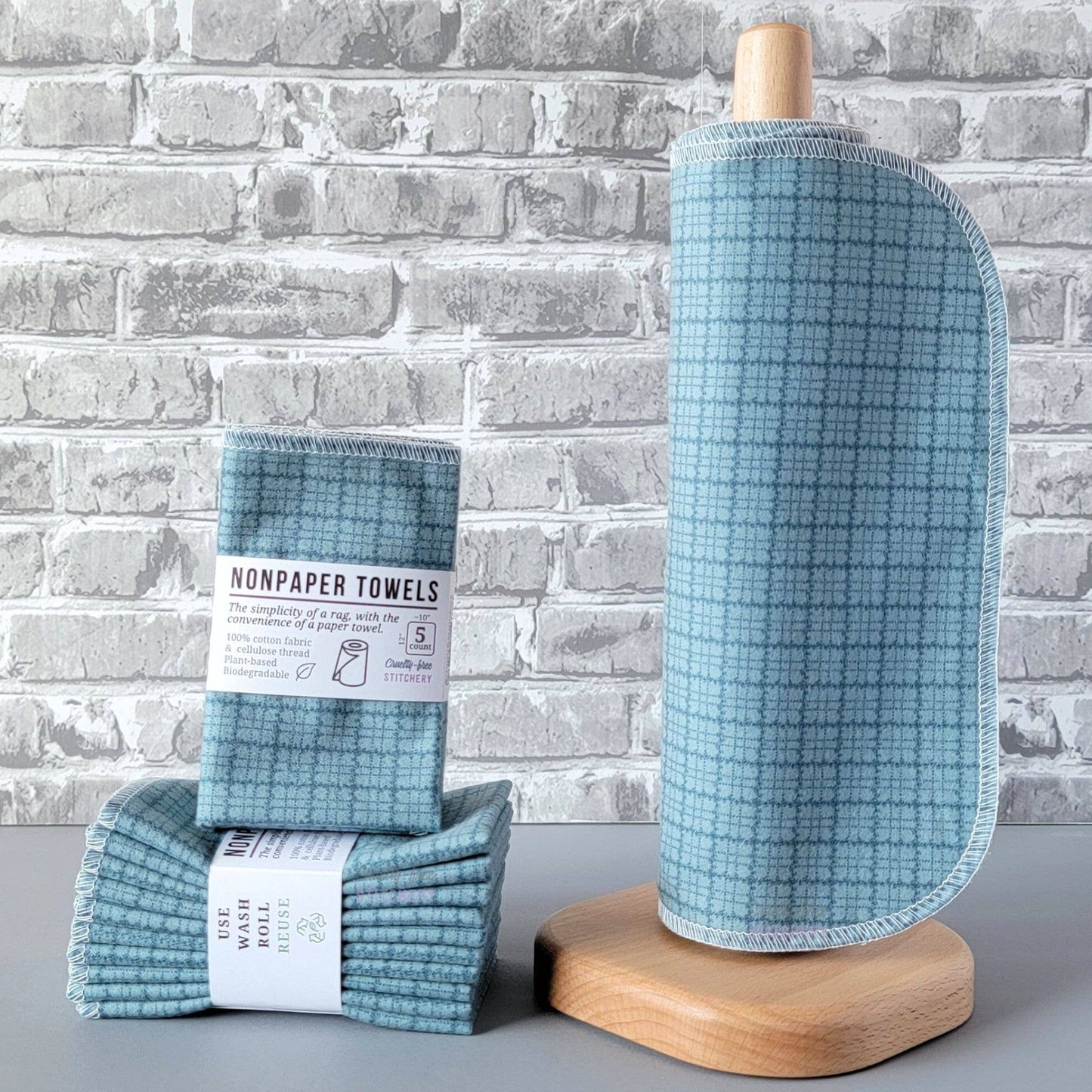 NonPaper Towels - Blue Kitchen Plaid