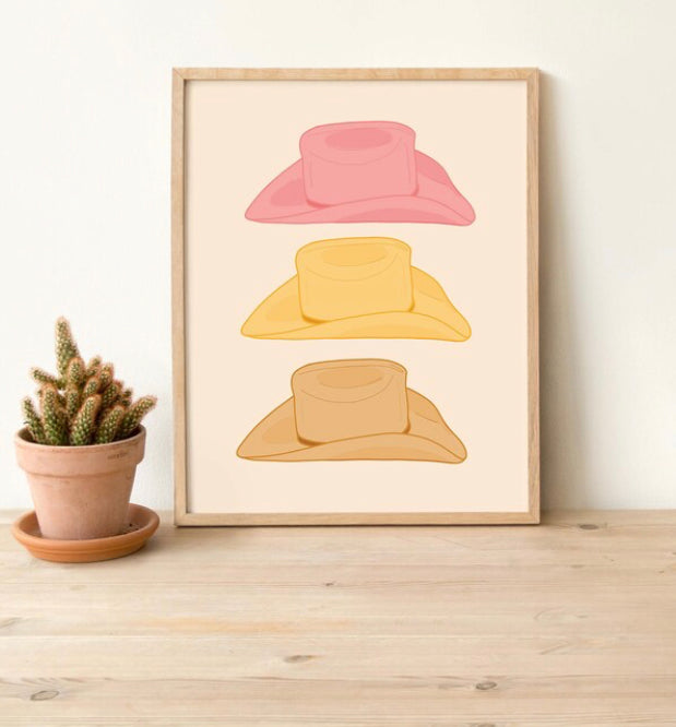 Cowgirl Hat Print