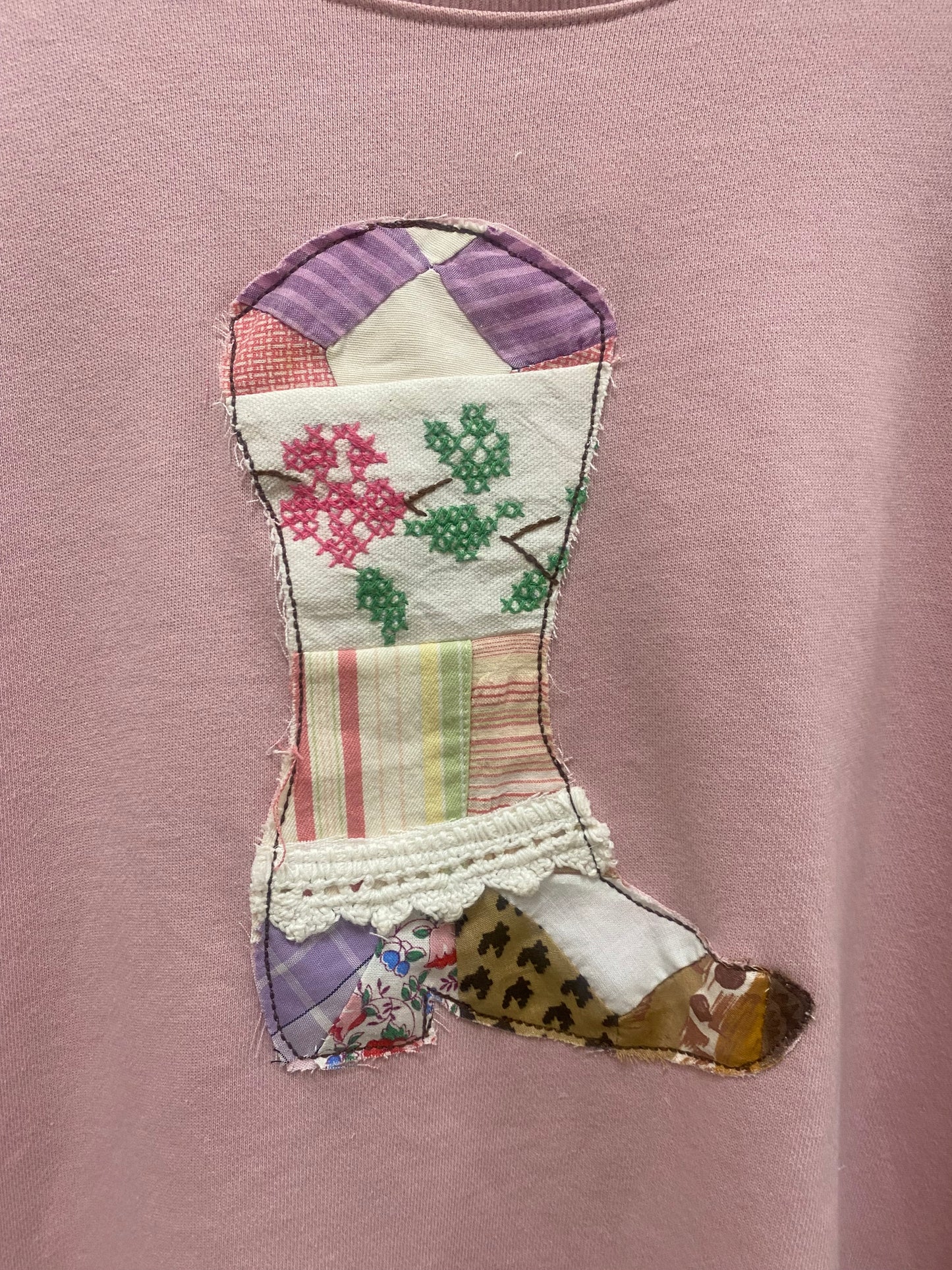 Pink Boot Sweatshirt