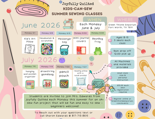 Kid Summer Sewing Classes