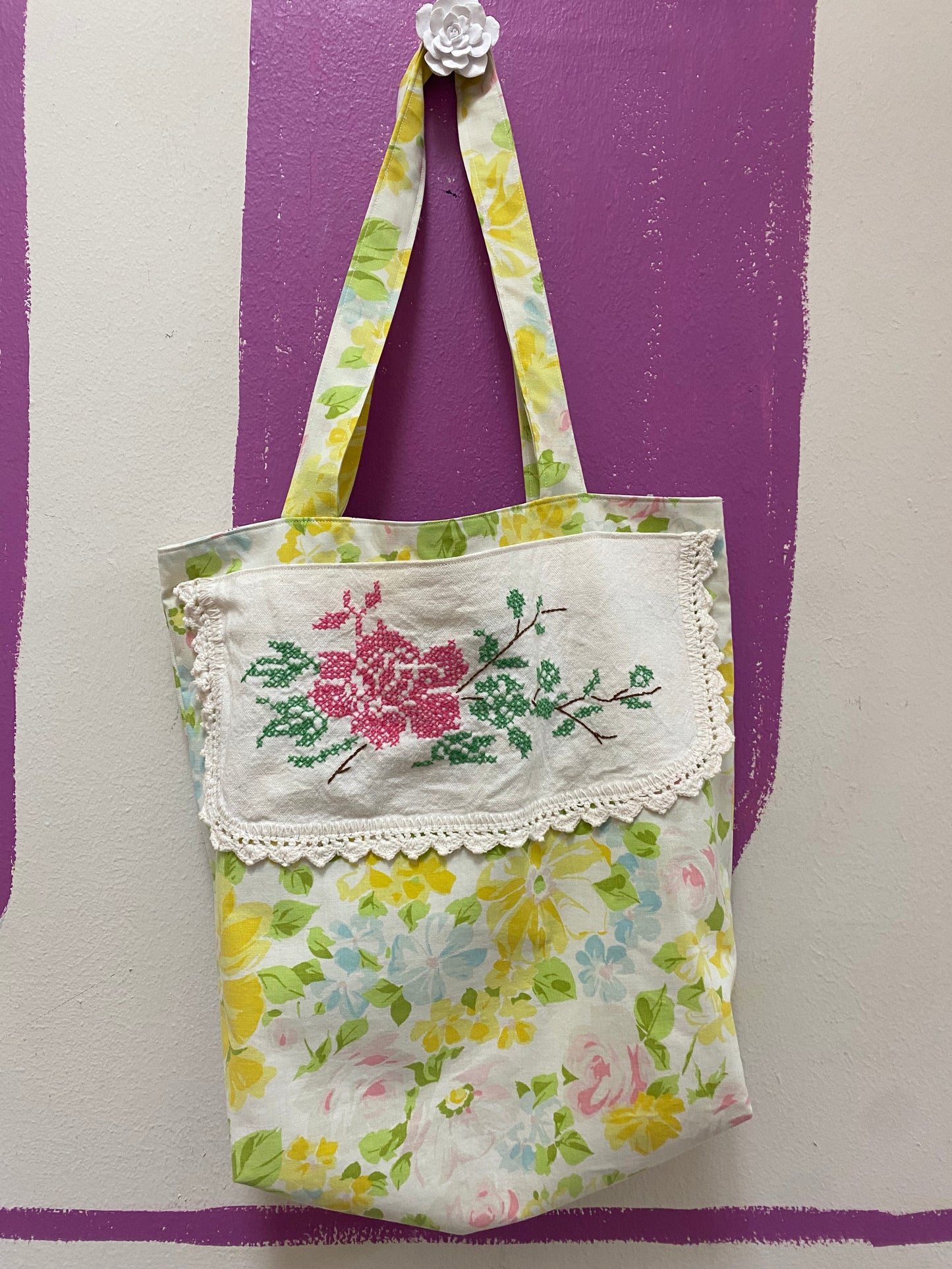 Floral Pocket Tote