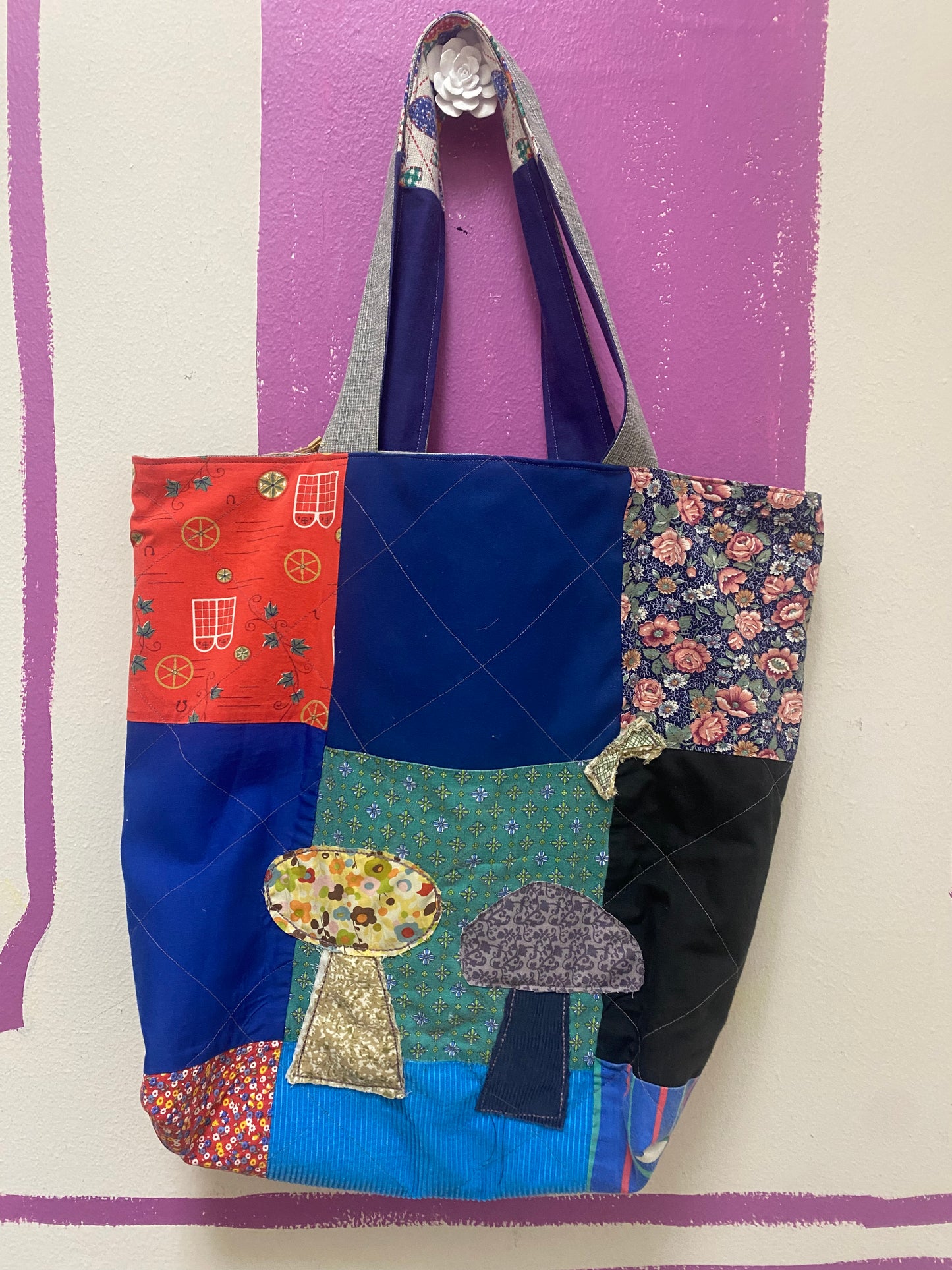 Quilted Mushroom Tote