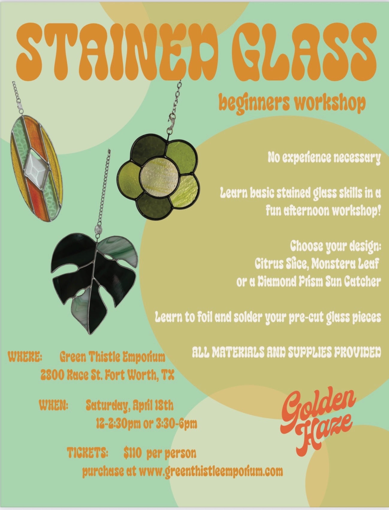 Stained Glass Class April 12pm