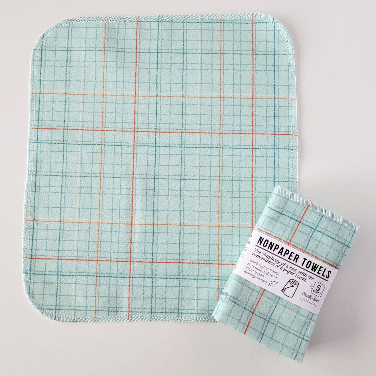 NonPaper Towels - Pale Blue Grid