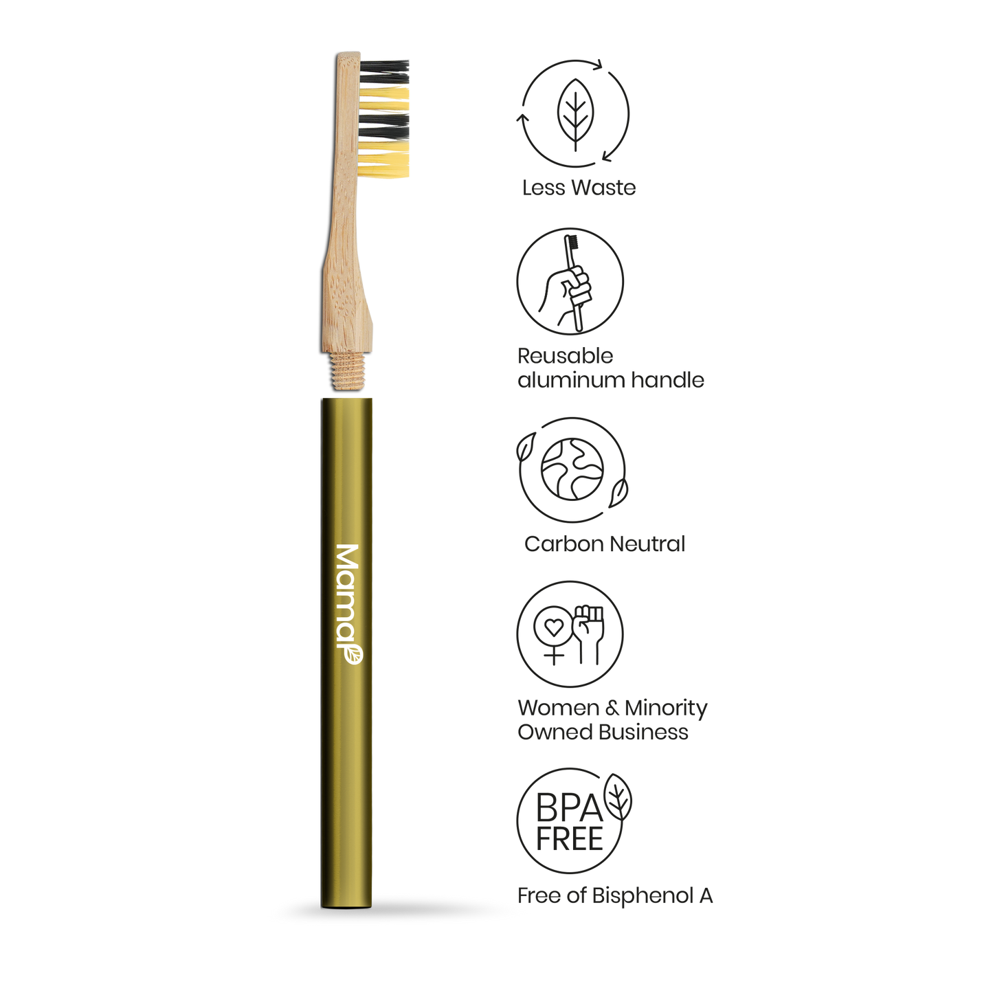 Revolve Aluminum Toothbrush + 1 Replaceable Head Bee