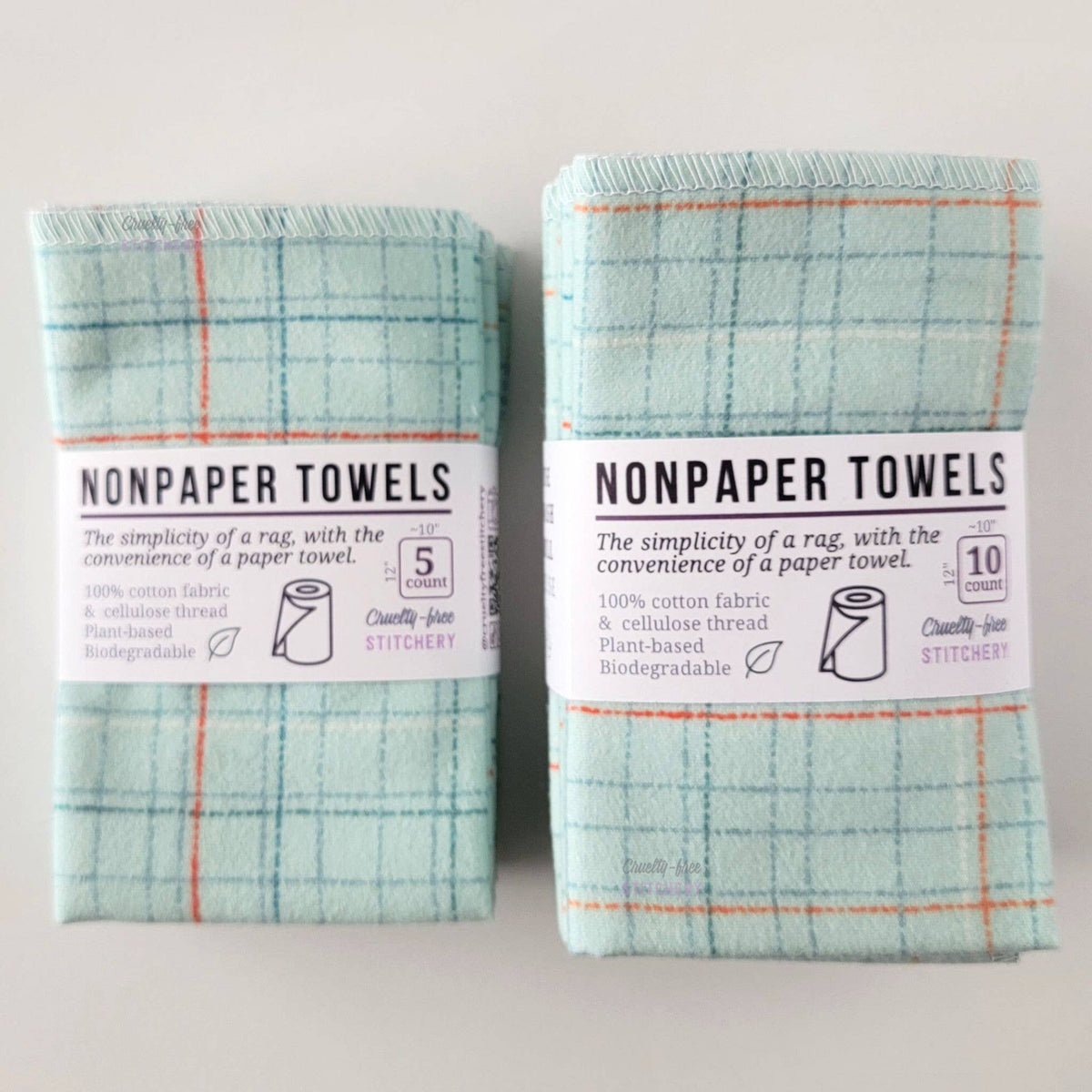 NonPaper Towels - Pale Blue Grid
