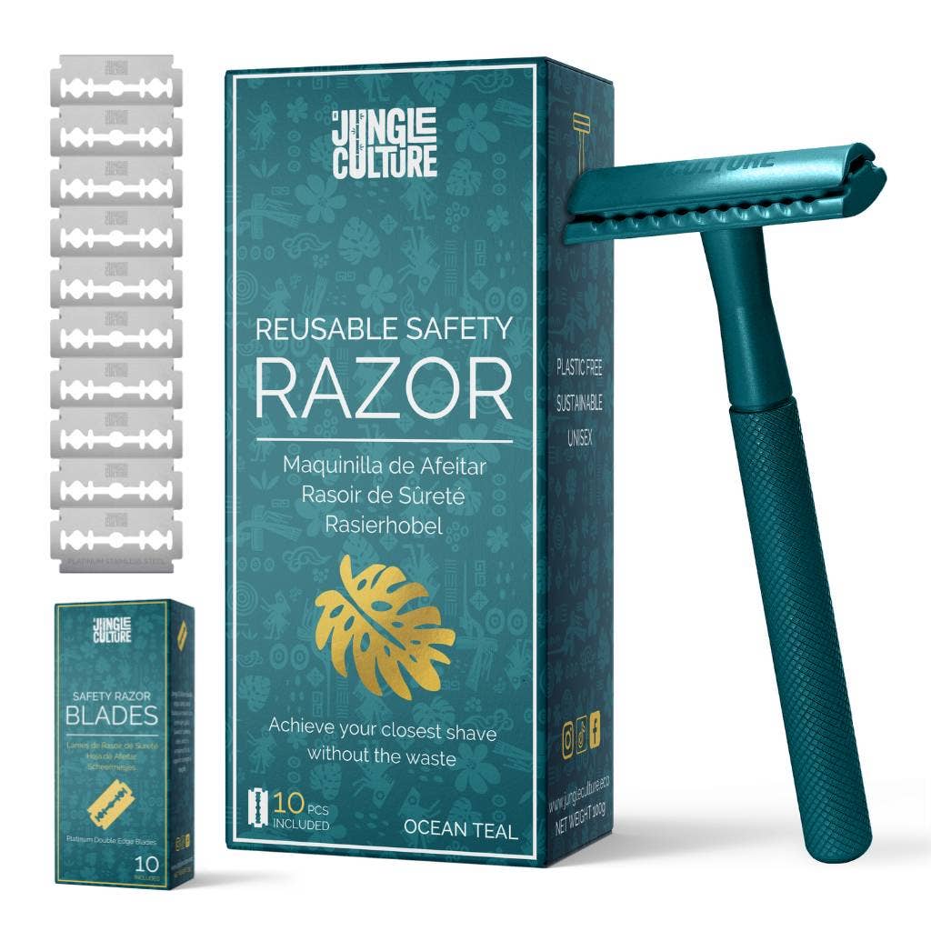 Safety Razor for Women & Men, Reusable Metal Razors (Unisex)