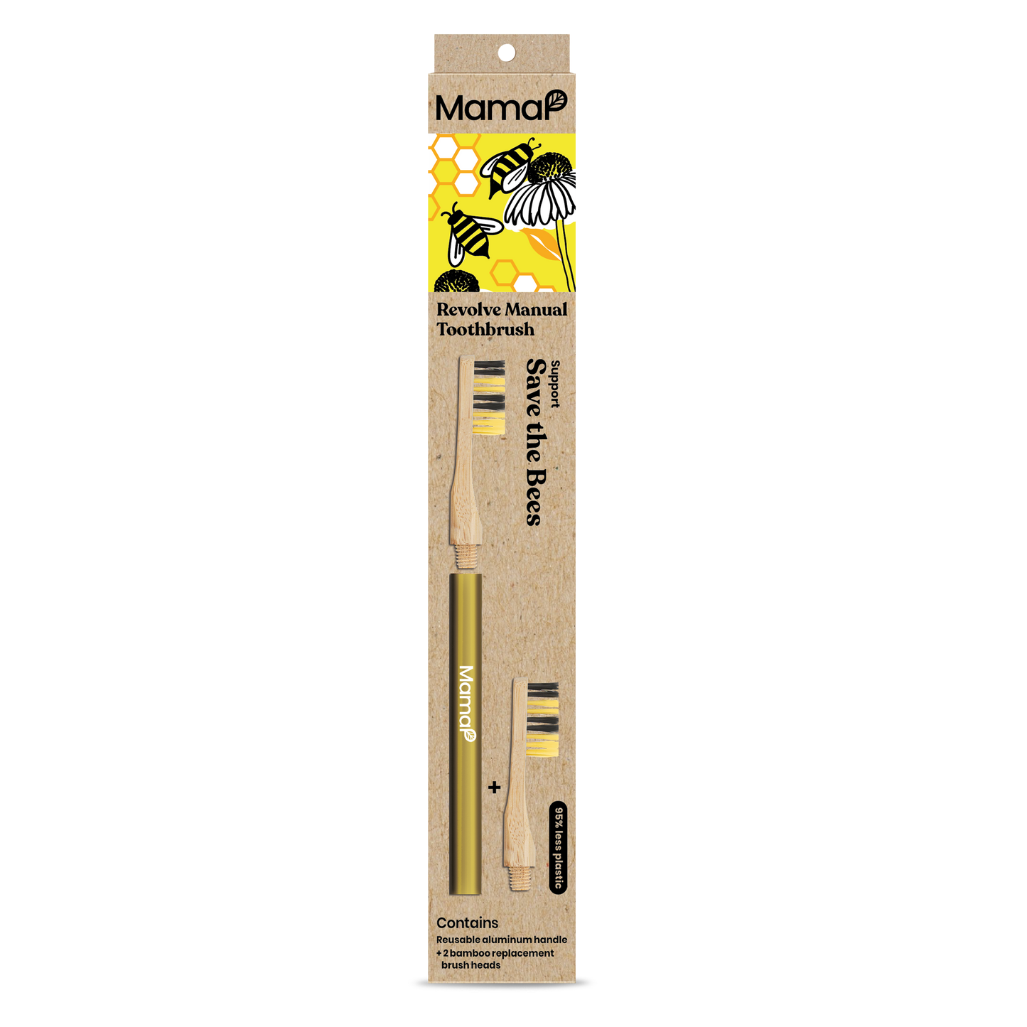 Revolve Aluminum Toothbrush + 1 Replaceable Head Bee