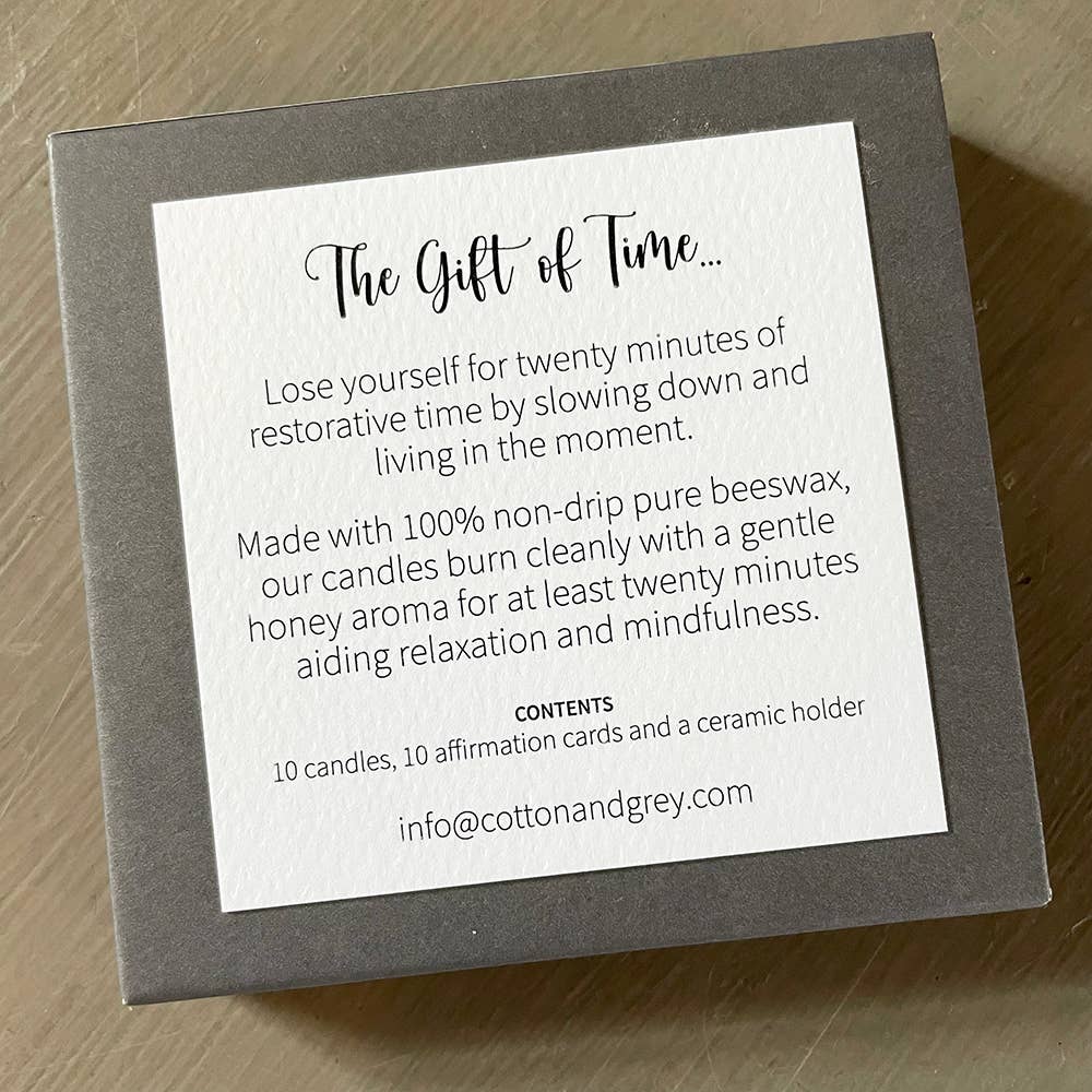 Twenty Minute Candles with Affirmation Cards